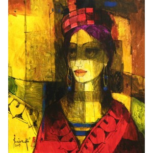 Janisar Ali, 14 x 16 Inch, Acrylic on Canvas, Figurative Painting, AC-NAL-039
